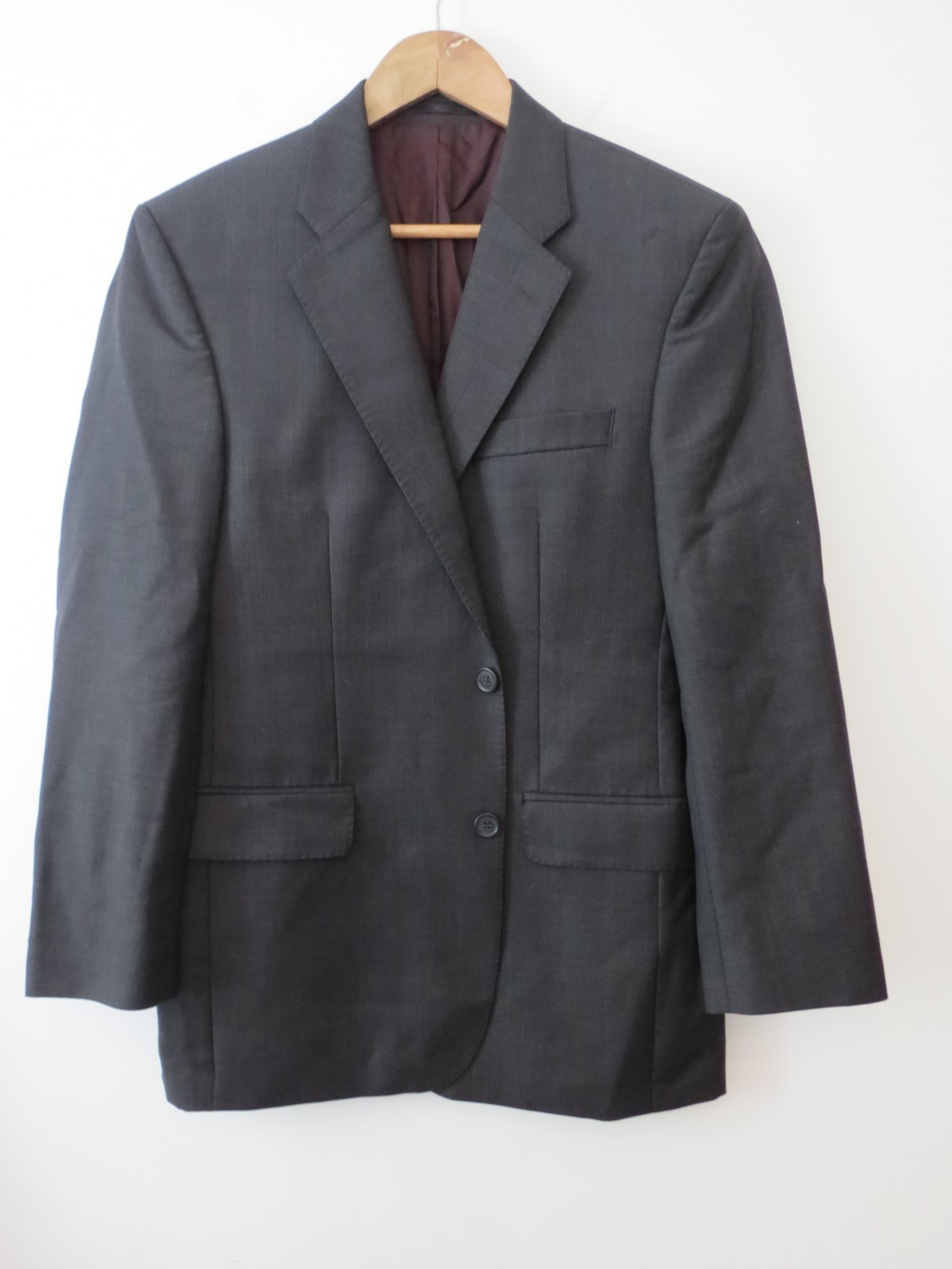 Tuta Chester Barrie grigio antracite 38 corta Savile fila lana formale Londra 2 pezzi