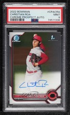 2022 Bowman Chrome Prospect Auto Christian Roa #CPA-CRA PSA 9 MINT Auto 00jz