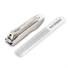MR.GREEN Anti-Splash Fingernail Cutter with Ergonomic Grip Stainless Steel Body