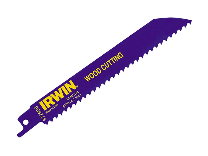 IRWIN® 606R 150mm Sabre Saw Blade Fast Cutting Wood Pack of 5 IRW10504150 - Image 2
