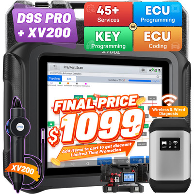 XTOOL D9SPRO Auto Code Scanner E.CU Programming FCA DoIP Topology + Endoscope