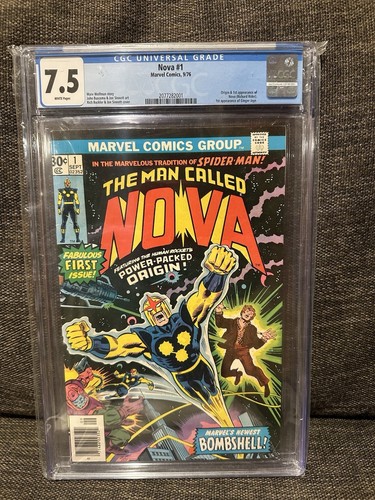 Nova #1 CGC 7.5 1976 Marvel Comics 1st app Nova, Richard Rider