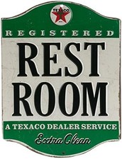 Vintage Restroom Metal Sign Extra Clean Bathroom Decor