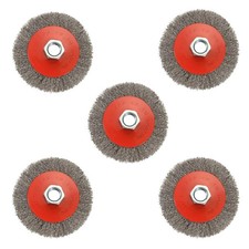 5 Pack 4 Inch Coarse Crimped Wire Wheel Brush for Angle Grinder with 5/8