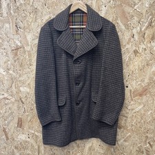 Classic Dunn & Co Tweed Car Coat 44” Wool Cashmere Blend Brown Check WG45