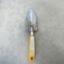 VTG Garden Hand Trowel 11 in Yellow Plastic Handle, Metal Blade 5 in x 3 in
