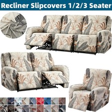 Stretch Recliner Slip Covers 1/2/3 Seater Printed Lazy Boy Chair Cover Anti-Slip