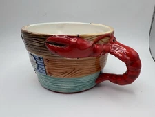 Paul Brent Nantucket Lobster Mug Burton & Burton Soup Chowder Nautical