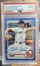 2020 1st Bowman Chrome Shane Drohan Blue Refractor Auto /150 Boston PSA10 GEM MT