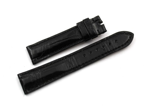 Cinturino Jaeger Le-Coultre Reverso Pelle Alligatore Nero 17/16mm Artigianale - Foto 2 di 5