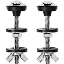 2PCS M6 Universal Toilet Tank to Bowl Bolts Kit, Heavy Duty Stainless Steel Toil