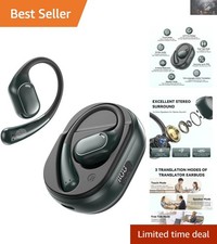 AI Translation Earbuds - Real-Time 144 Languages, Bluetooth 5.4, Open Ear Design