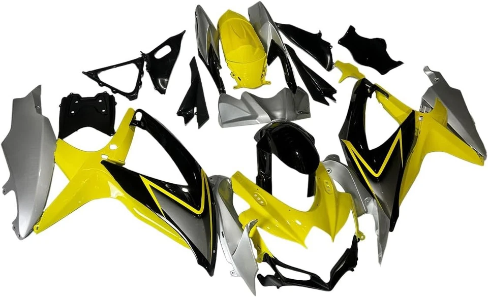 Carenado gris amarillo para Suzuki 2008 2009 2010 GSXR600 GSXR750 K8 carrocería ABS Foto 2 de 4
