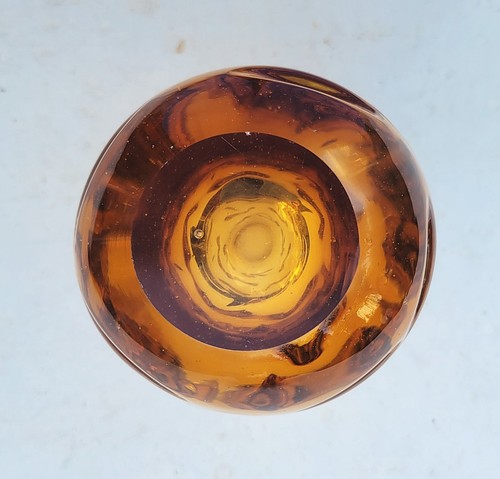Börne Augustsson 'Borne' Amber Glass Vase for Åseda, Sweden 1948 16.5cm tall - Bild 8 von 9
