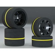 BSR Racing Tires 1/10 Spec Combo Tires 4 White/Gray BXRF4004 RC Tire