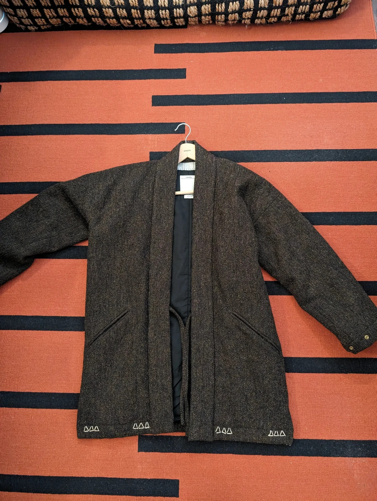 Visvim x Harris Tweed AW16 Dotera Wool Sanjuro Coat size 2 JPN - second product detail image