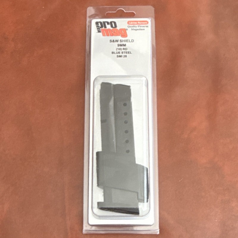 ProMag S&W Shield 9mm 10-Round Blued Steel Handgun Magazine SMI 28