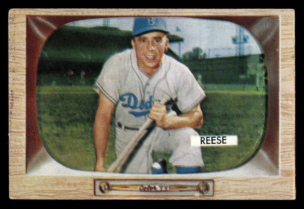 Pee Wee Reese #37 Baseball Cards 1955 Bowman trading card — raw and PSA graded price guide