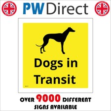 VE177 DOGS IN TRANSIT CAR VAN VEHICLE TRANSPORTATION ON BOARD DECAL STICKER SIGN