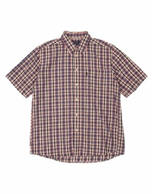 LERROS Herren Kurzarm Hemd Large blau kariert Baumwolle BP04