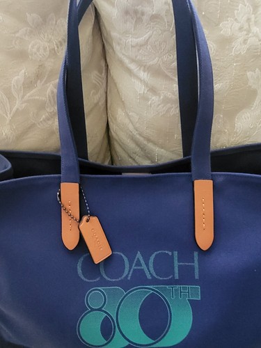 Coach Tasche 80th Anniversary Canvas Blau Neu - Bild 6 von 6
