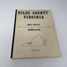 1860 Virginia Census, Giles County Transcript by Charley Davis Genealogy