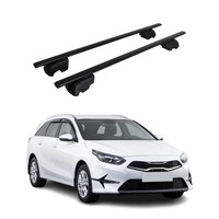 DachträGer GrundträGer FüR Kia Cee'd CD 2019-2026 75Kg Stahl Schwarz 2 Tlg