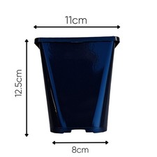 Black Plastic Plant Pots 1 litre Square Round Strong Rigid 11cm