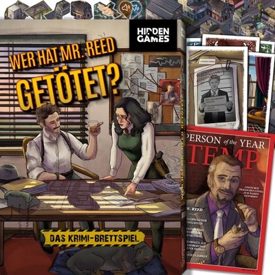 Hidden Games - Krimi Brettspiel - WER HAT MR REED GETÖTET? - Escape Room Spiel