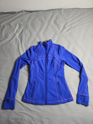 Lululemon Define Jacket Womens Size 8 Blue Full Zip Preppy Lightweight NEW