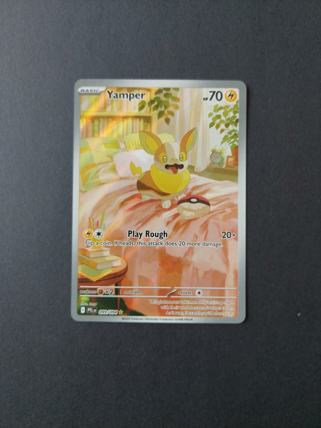 Pokemon TCG Yamper 099/094 Phantasmal Flames Illustration Rare NM/LP