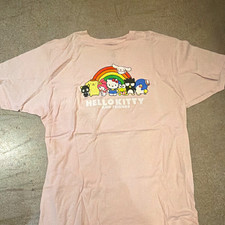Sanrio Men's Pink Hello Kitty Friends Graphic Print Crew Neck Cotton Tee XL