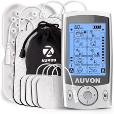 Dual Channel TENS Unit Muscle Stimulator Machine with 20 Modes, 2" and 2"X4" TEN