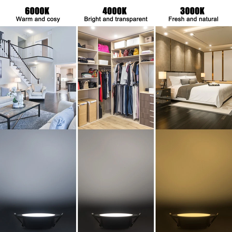 LED Spots Einbaustrahler 230V ultraslim Deckenspot Flach Panel Einbau leuchten - Bild 4 von 4