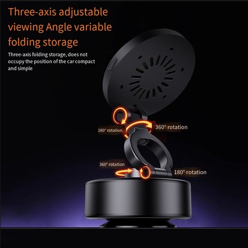 Support Téléphone Magnétique Voiture avec Charge Sans Fil et Angle de Vision - Photo 4 sur 14