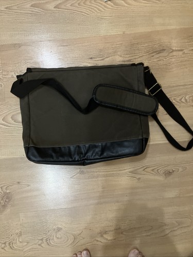 Merona Messenger Bag Shoulder Bag Brown Adjustable Strap - Picture 4 of 5