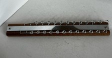 Vintage Wood  Chrome Wall Mounted Tie Rack For 24 Ties