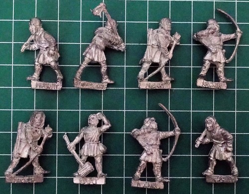 9x Vintage Citadel Bretonnian Men-At-Arms/Retainers Metal OOP Warhammer GW 1980s - Bild 2 von 2