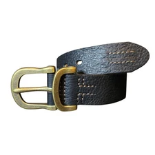 Orvis Mens Black Grain Leather Outdoor Equestrian Work Western Belt 2BA5 Size 44