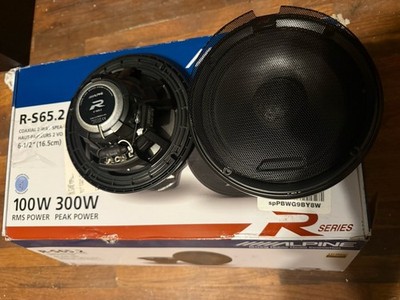 Alpine R-S65.2 R2S65 100 RMS 300 Watt Peak Power 6.5'' 2-Way Coaxial Car Speakers