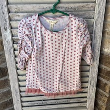 MATILDA JANE Pink Polka Dot Ruffle Long Sleeve Top toddler Girls 4