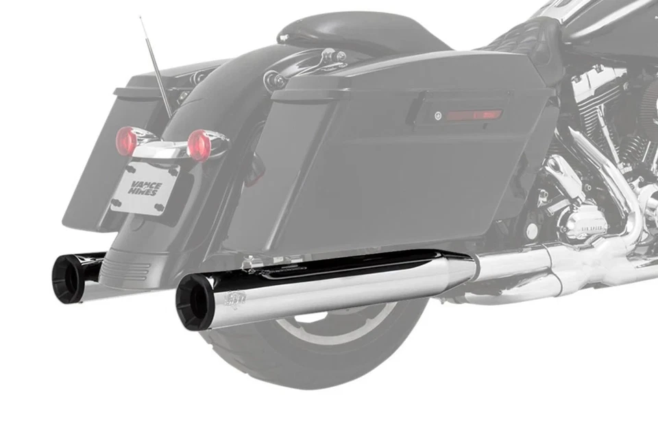 Vance & Hines Eliminator 400 Slip-On Exhaust CHROME 2006-16 Harley Street Glide - Image 2 of 4