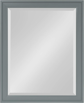 Gray Bosc Framed Decorative Wall Mirror, 22x28, for Bathroom or Entryway
