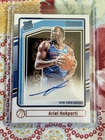 Ariel Hukporti 2024-25 Panini Donruss #287 Rated Rookie Auto NY Knicks