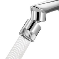 Dual Water Flow Sprayer Kitchen Sink Aerator - 360-degree Swivel Bathroom Fau...