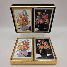 Vintage Congress Designer Series Double Deck Playing Cards with Flower Design