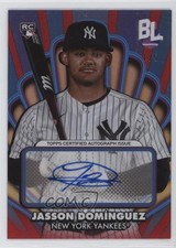 2024 Topps Big League Opening Act Red Foil /5 Jasson Dominguez Rookie Auto RC