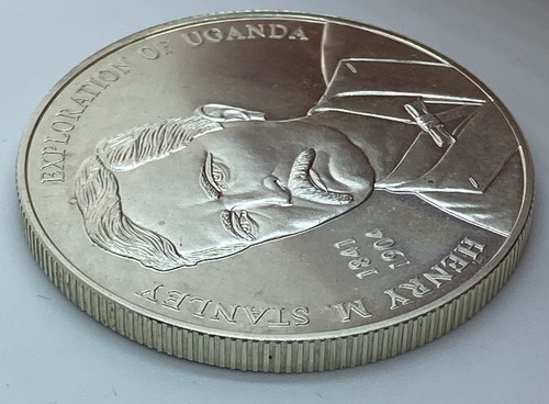 2002 UGANDA SILVER 2000 SHILLINGS, Explorer Knight SIR HENRY STANLEY - Bild 4 von 11