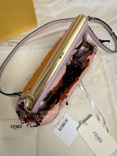 New Fendi First Shoulder Sequin Bag in Pink - Picture 10 of 16