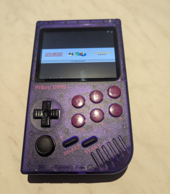 Experimental Pi PiBoy DMG Raspberry Pi Handheld Console Purple Wi-Fi Headphone